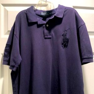 POLO RALPH LAUREN Big Pony 100% Cotton Navy Polo Shirt Men's Size M